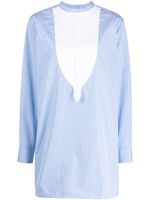 Jil Sander chemise en coton à rayures - Bleu - thumbnail