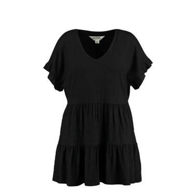 MS Mode tuniek met volant zwart