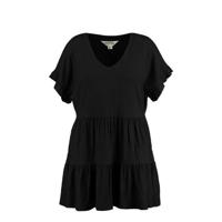 MS Mode tuniek met volant zwart