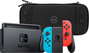 Nintendo Switch Rood/Blauw + BlueBuilt Beschermhoes