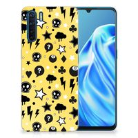 Silicone Back Case OPPO A91 Punk Geel - thumbnail