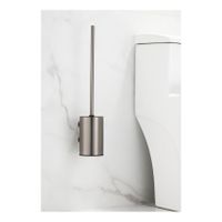 Saniclear Academy toilet borstel met houder rond gunmetal