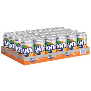 Fanta zero 330 ml. / tray 24 blikken (+ Nederlands statiegeld)