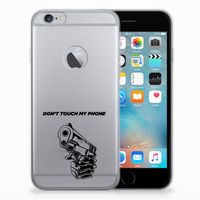 Apple iPhone 6 Plus | 6s Plus Silicone-hoesje Gun Don't Touch My Phone - thumbnail