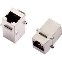 encitech 3101S-CAT6a RJ45-connector CAT 6a 2101-0115-06 Koppeling, dubbel Aantal polen 8P8C Metaal 1 stuk(s) - thumbnail