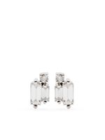 Suzanne Kalan puces d'oreilles en or blanc 18ct pavées de diamants - Argent