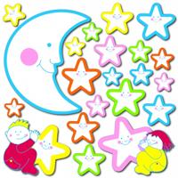 Crearreda 18004 sticker EVA (Ethyleen-vinyl-acetaat), Schuim Multi kleuren Verwijderbaar