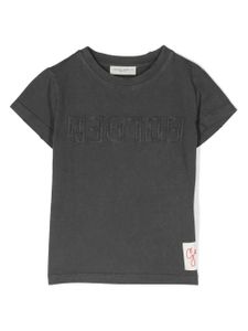 Golden Goose Kids t-shirt en coton à logo appliqué - Gris