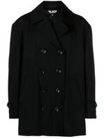 Black Comme Des Garçons manteau à boutonnière croisée - Noir - thumbnail