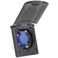 AS Schwabe 62475 Stopcontact (inbouw) IP44 Antraciet-grijs