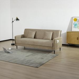 Slaapbank met Opbergruimte Torvi Taupe 200cm - Giga Meubel