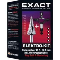 Exact 70606 HSS Getrapte boor 7 - 32.5 mm Cilinderschacht 1 set(s)