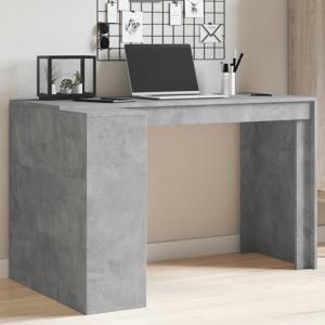 Bureau 123,5x73,5x75 cm bewerkt hout betongrijs