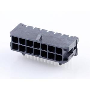 Molex 430451400 Male header, inbouw (standaard) Totaal aantal polen: 14 Rastermaat: 3 mm Inhoud: 1 stuk(s) Tray