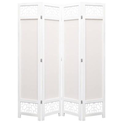 vidaXL Kamerscherm met 4 panelen 140x165 cm stof crème