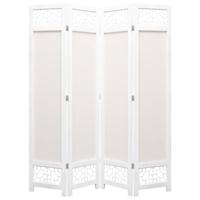 vidaXL Kamerscherm met 4 panelen 140x165 cm stof crème