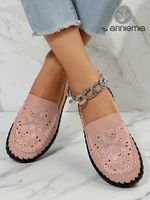 Floral Embroidery Breathable Hollow out Loafers - thumbnail