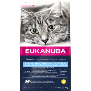 Eukanuba Adult Sterilised/Weight Control kip kattenvoer 2 kg