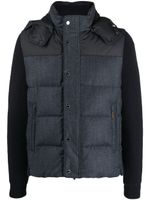 Moorer detachable-sleeve padded jacket - Bleu