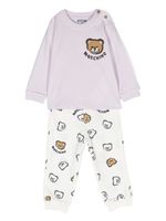 Moschino Kids survêtement à imprimé Teddy Bear - Violet