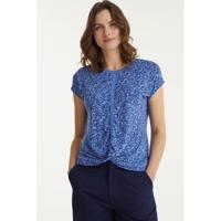 Street One top met all over print blauw