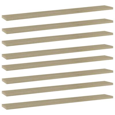 vidaXL Wandschappen 8 st 80x10x1,5 cm spaanplaat sonoma eikenkleurig