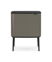 Brabantia Bo Touch Bin Prullenbak, Recycling, Platinum, 1 binnenemmer (36L)