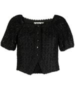 b+ab blouse à encolure carrée - Noir