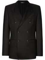 Dolce & Gabbana blazer en laine vierge à boutonnière croisée - Noir