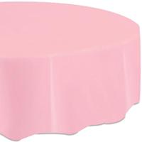 Unique Party 50382 50382 Babyroze kunststof tafelkleed, 2,13 m, effen, verpakking van 1