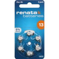 Renata Knoopcel ZA13 1.4 V 6 stuk(s) 305 mAh Zink-lucht Hearing Aid PR48 - thumbnail