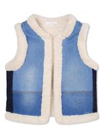 Chloé Kids gilet à fourrure artificielle - Bleu