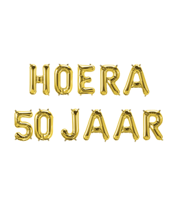 Set Folie Ballonnen - Hoera 50 Jaar Goud