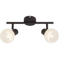 Brilliant Gabon 12913/20 Plafondspot Spaarlamp E14 80 W Bruin, Wit