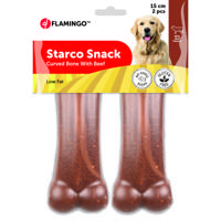 Hondensnack Starco Gebogen Been Rundsmaak 15 cm 2 stuks 294 gr - 2 stuks x 15 cm Flamingo Bruin