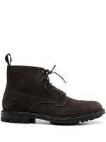 Henderson Baracco bottines en daim à lacets - Marron