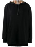 Burberry hoodie oversize à carreaux - Noir