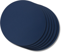 Jay Hill Placemats - Vegan leer - Grijs / Blauw - dubbelzijdig - ø 38 cm - 6 Stuks - thumbnail