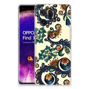 Siliconen Hoesje OPPO Find X5 Barok Flower