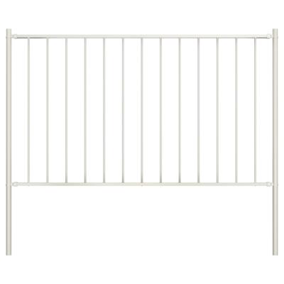 vidaXL Hekpaneel met palen 1,7x1 m gepoedercoat staal wit