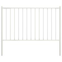 vidaXL Hekpaneel met palen 1,7x1 m gepoedercoat staal wit