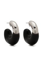 Sunnei petites boucles d'oreilles Rubberized - Noir