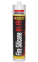 Soudal Fire Silicone B1 FR | Brandwerende siliconenkit | Wit | 300 ml - 147413 - thumbnail