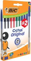 Bic Cristal balpen, medium, assorti, blister van 8 + 2 GRATIS - thumbnail