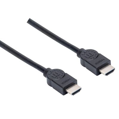 Manhattan 355308 HDMI-kabel HDMI Aansluitkabel HDMI-A-stekker, HDMI-A-stekker 1.50 m Zwart 4K UHD