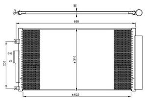 Condensor, airconditioning 350071