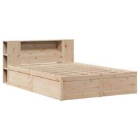 vidaXL Bedframe zonder matras massief grenenhout 135x190 cm, bed, bed ombouw, boxspring, bedbodem, slaapkamermeubel, twijfelaar bed, 2 persoonsbed