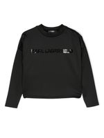 Karl Lagerfeld Kids sweat à logo imprimé - Noir