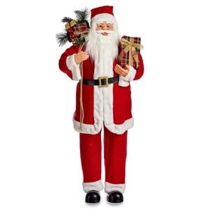 Kerstman decoratie pop - L44 x B30 x H110 cm - polyester - staand - kerst figuur - beeld