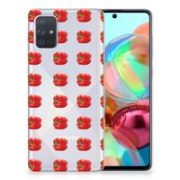 Samsung Galaxy A71 Siliconen Case Paprika Red